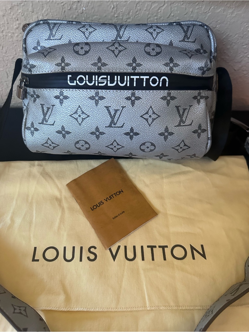 Louis Vuitton Silver Monogram crossbody messenger bag